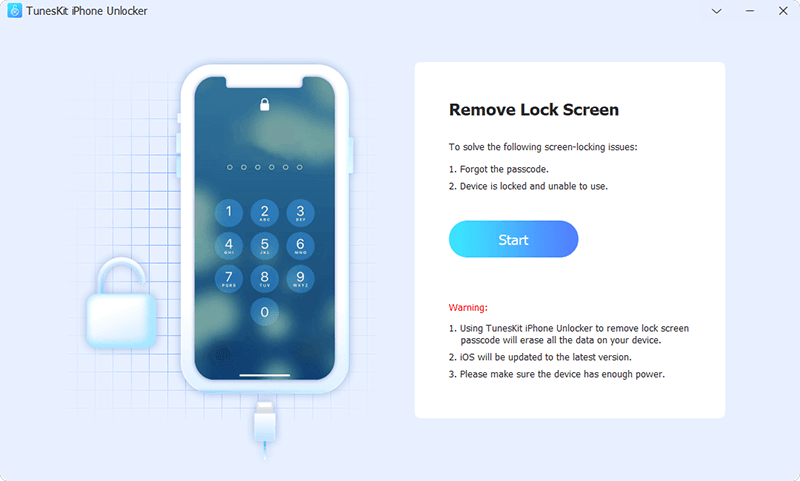 TunesKit iPhone Unlocker 截图 1
