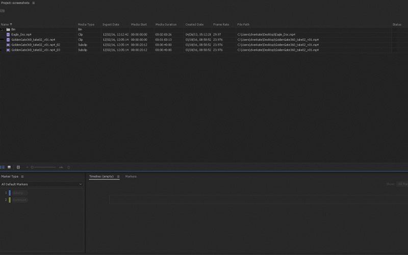 Adobe Prelude CC 2021 截图 2