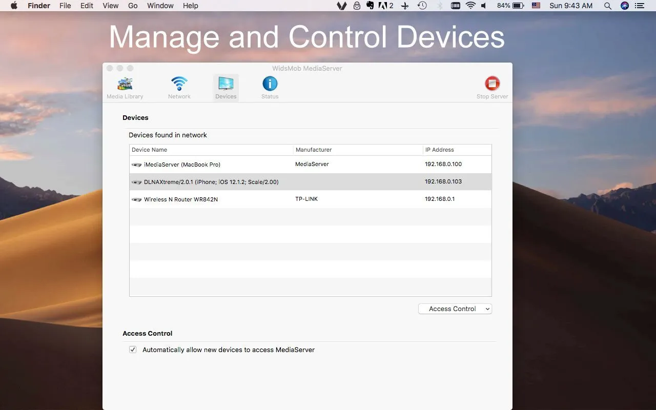 WidsMob MediaServer 截图 2