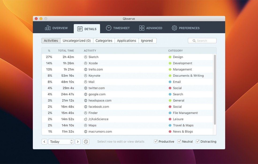 Qbserve 截图 1