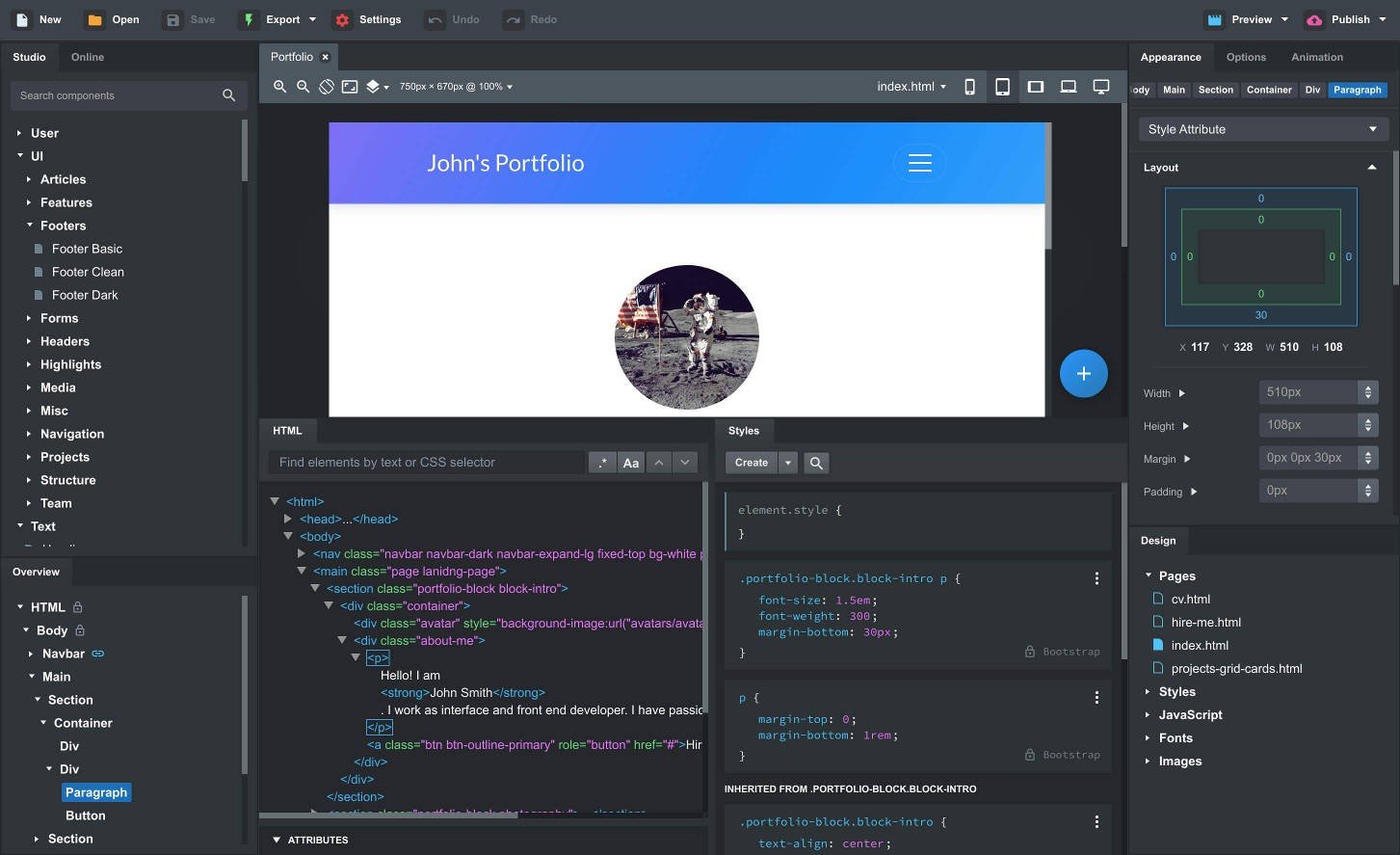 Bootstrap Studio 截图 2
