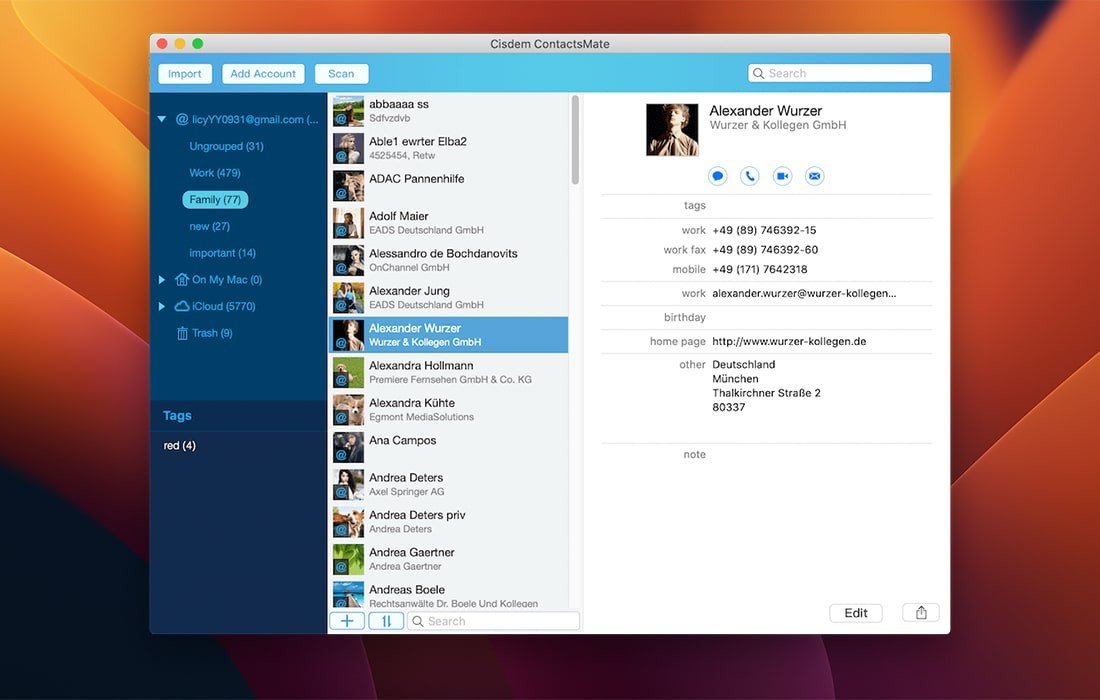 Cisdem ContactsMate 截图 2