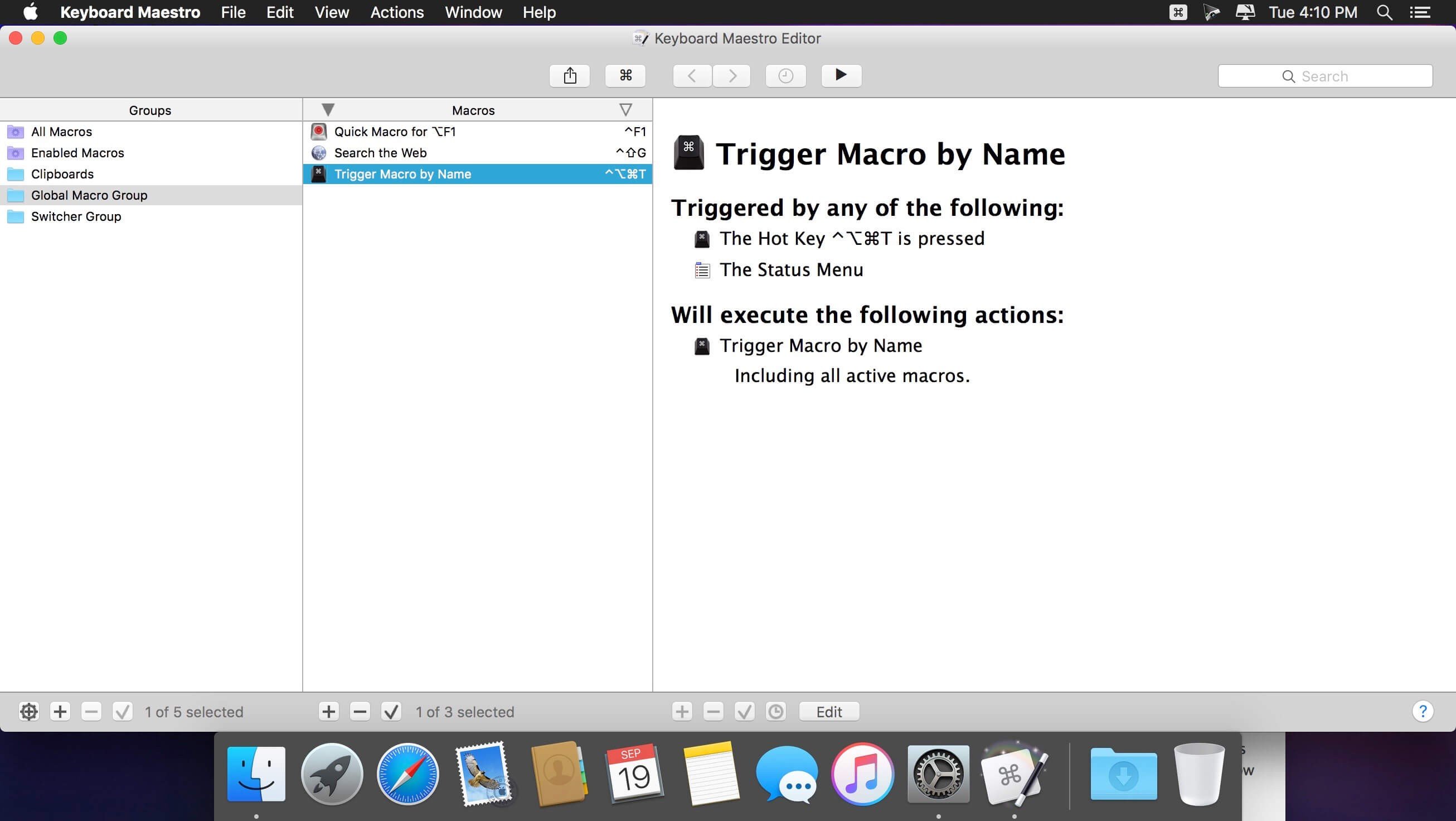 Keyboard Maestro 截图 1