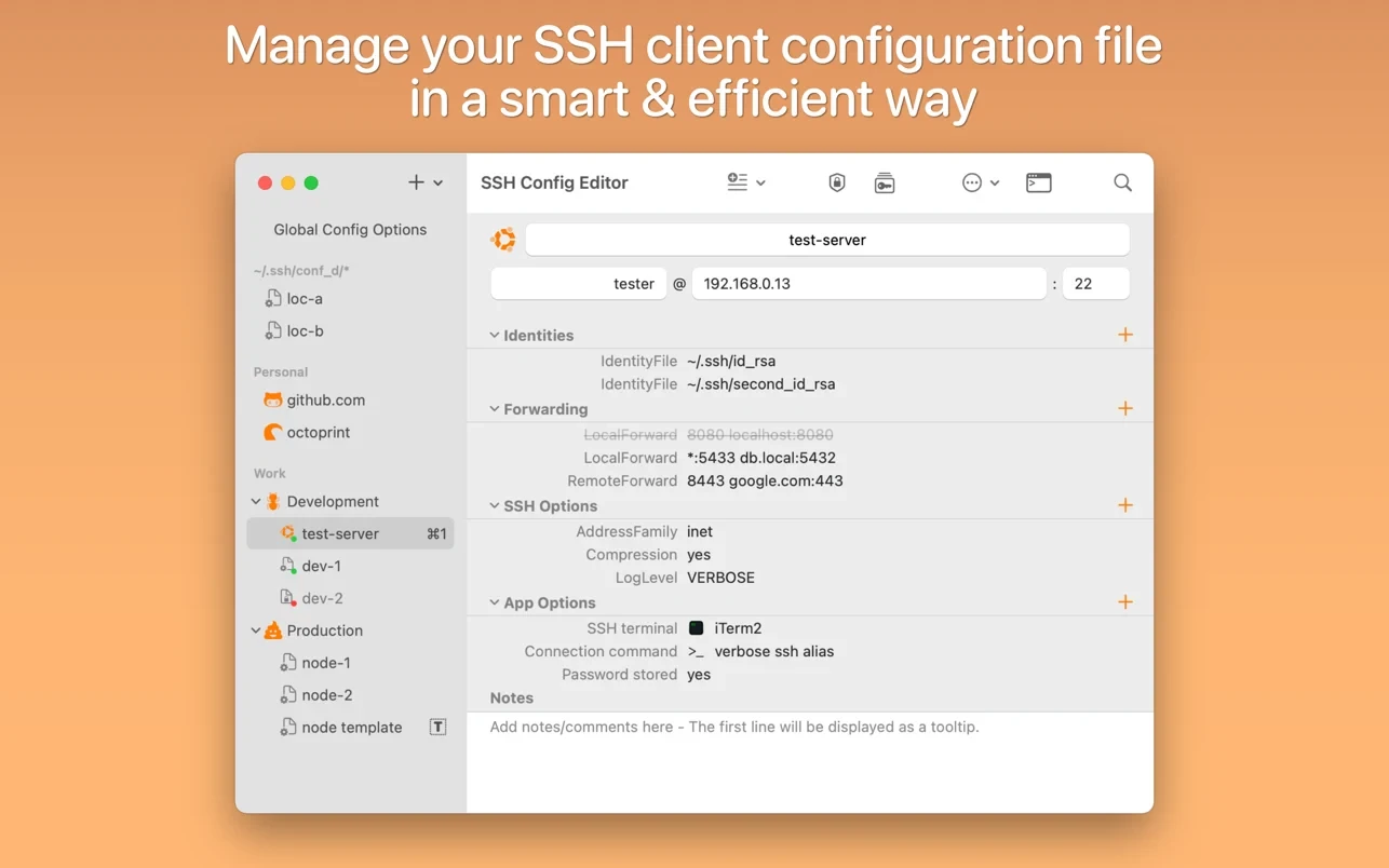 SSH Config Editor 截图 1