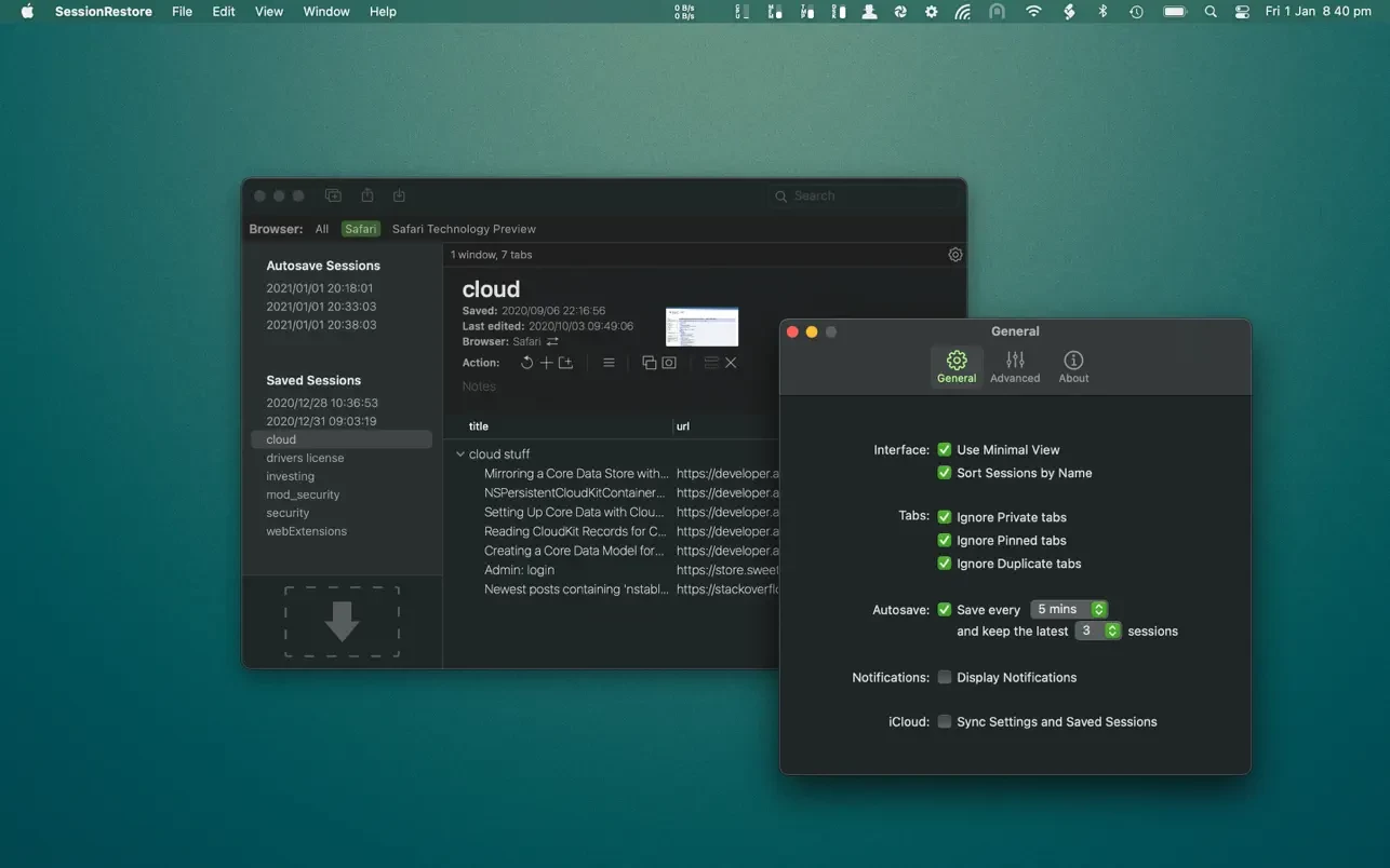 SessionRestore for Safari 截图 6