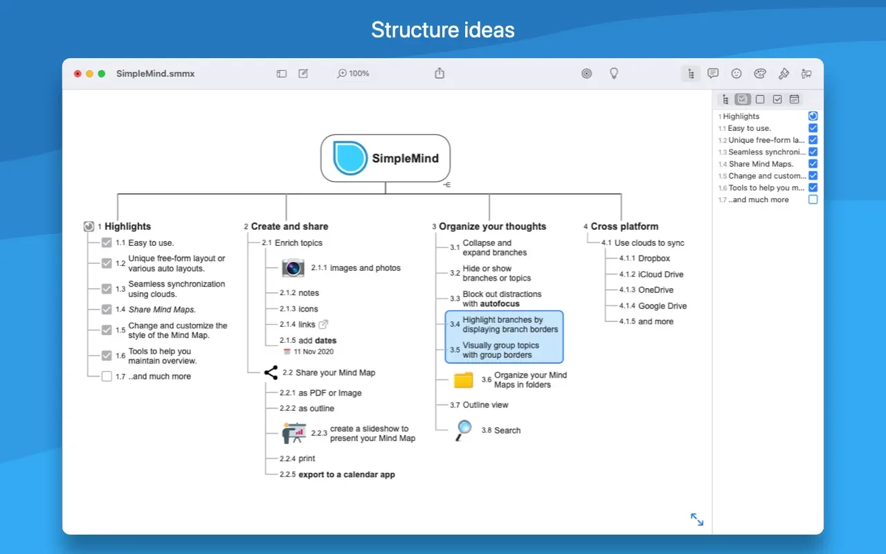 SimpleMind Pro 截图 3