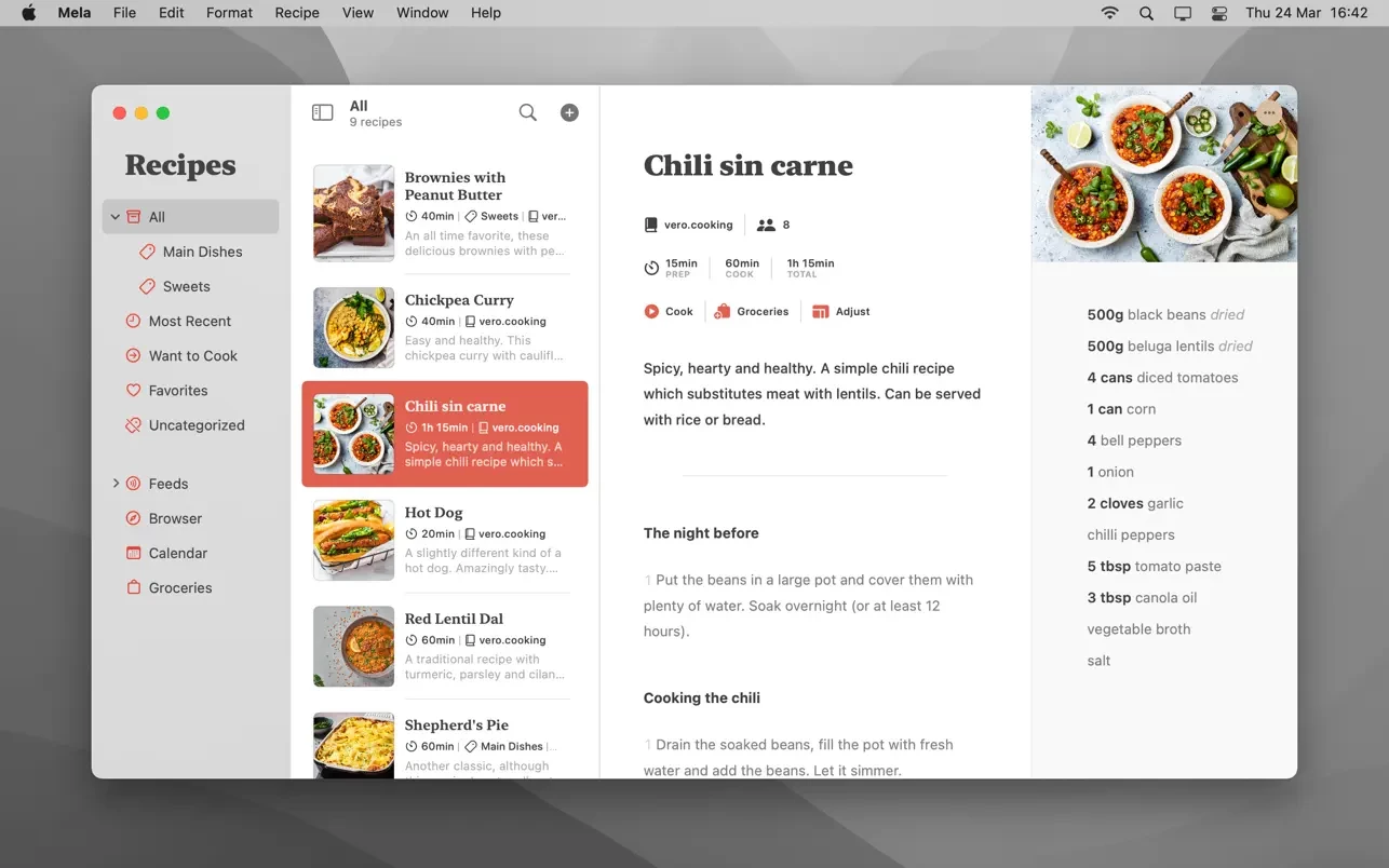 Mela – Recipe Manager 截图 1