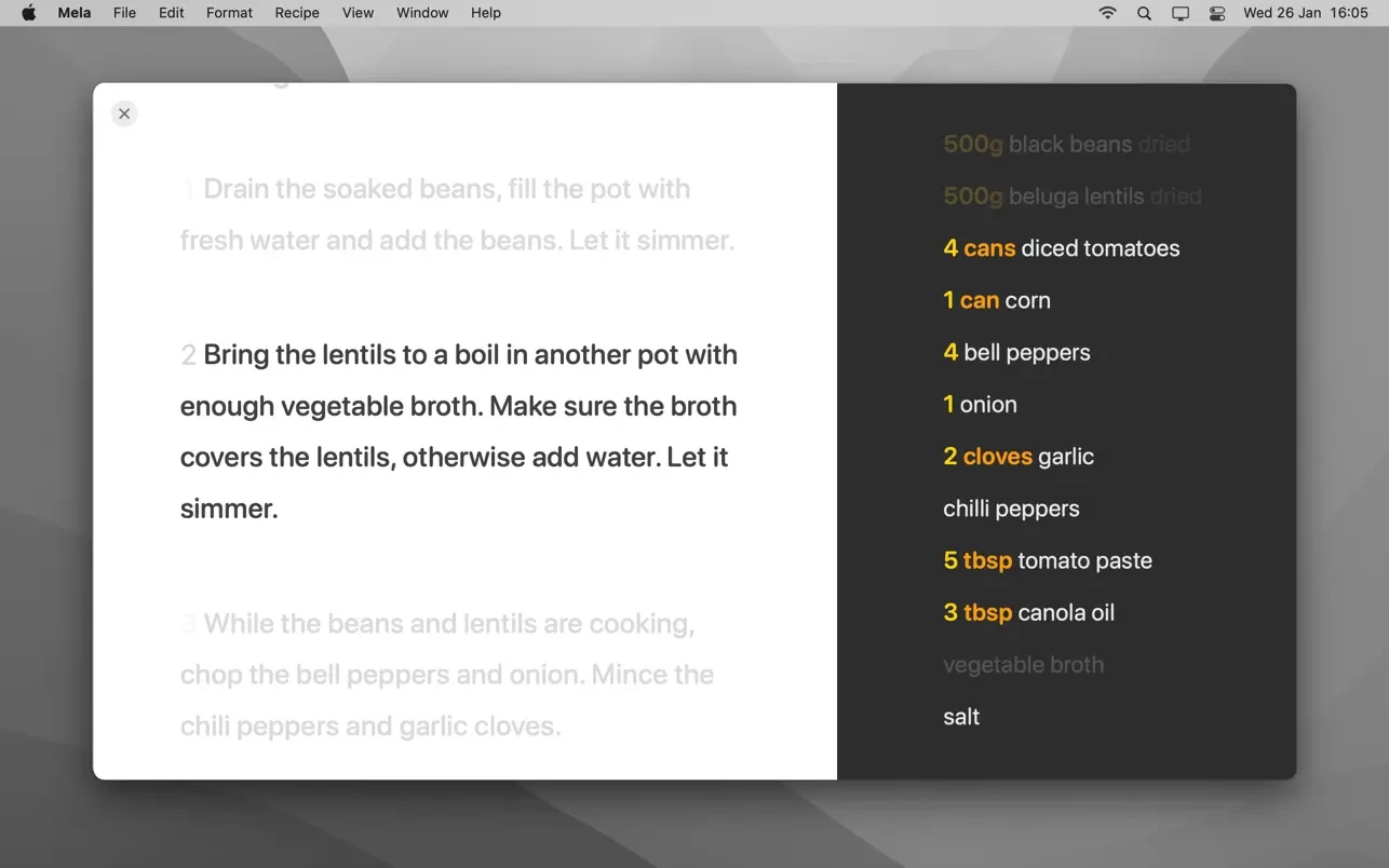 Mela – Recipe Manager 截图 2