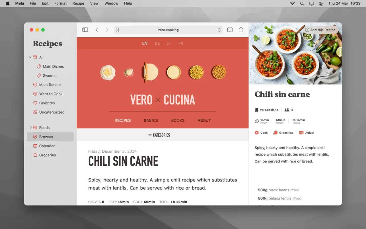 Mela – Recipe Manager 截图 3