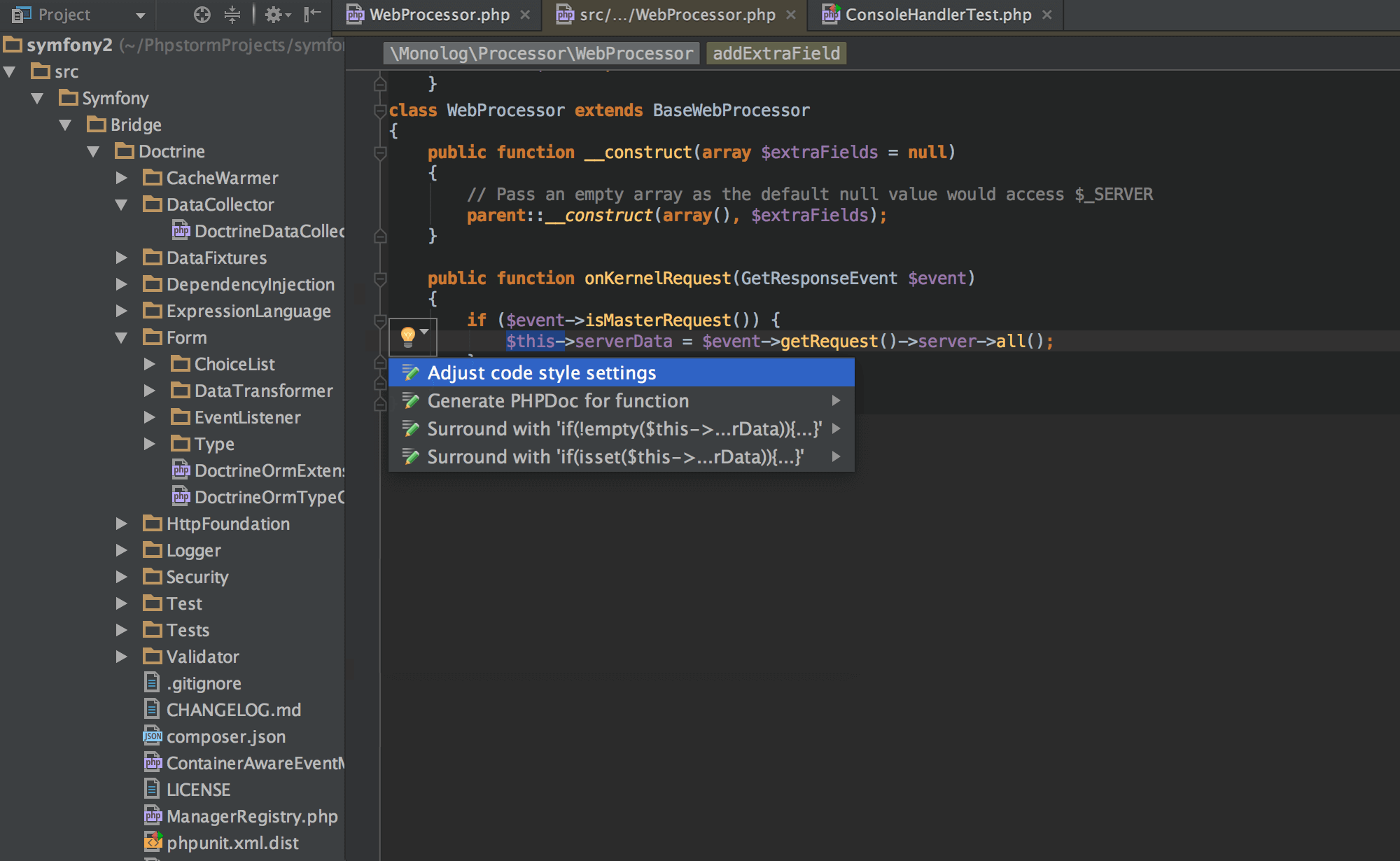 PhpStorm 截图 1