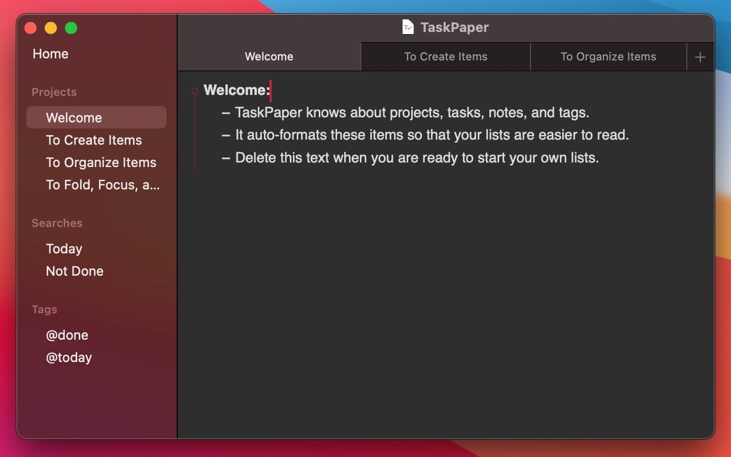 TaskPaper 截图 5