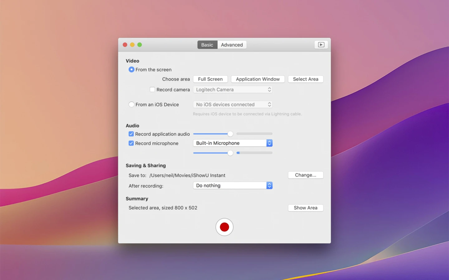 iShowU Instant 截图 1