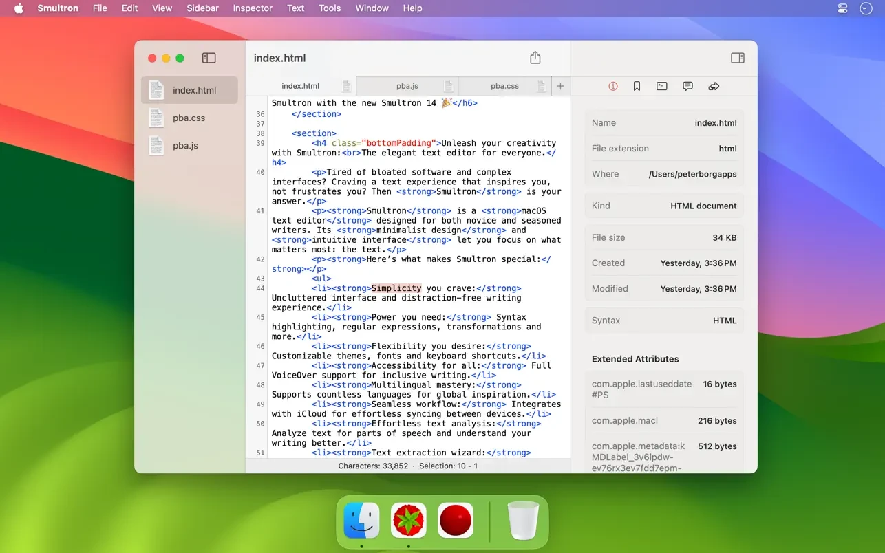 Smultron 14 - The text editor 截图 2