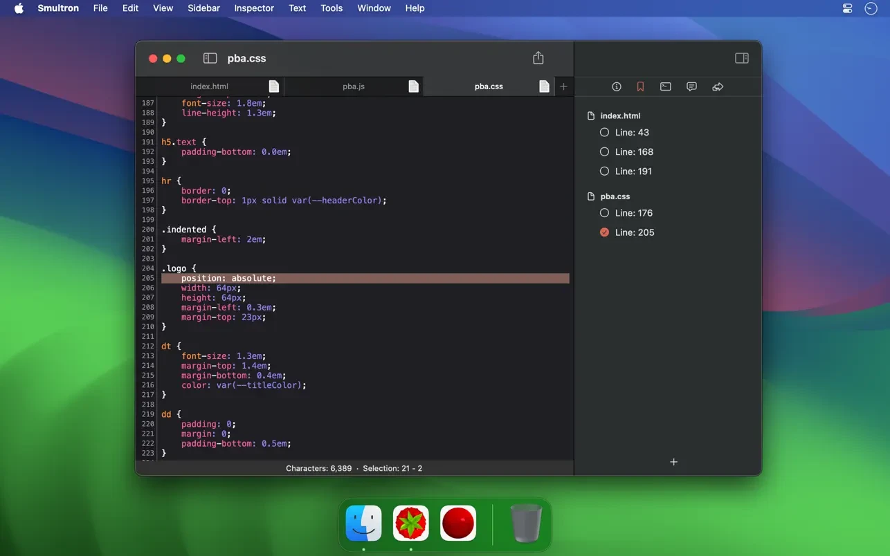 Smultron 14 - The text editor 截图 3