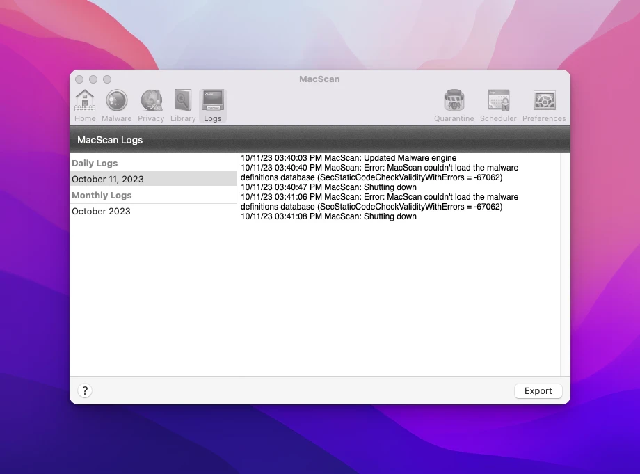 MacScan 截图 2