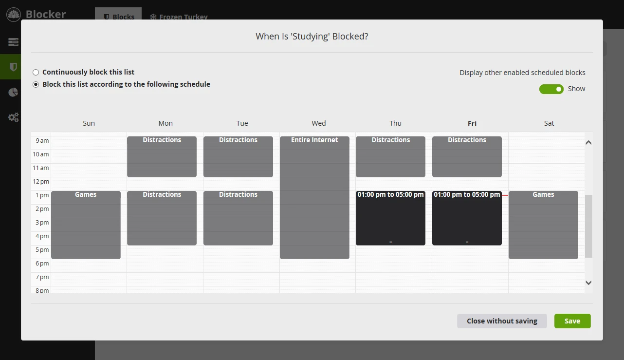 Cold Turkey Blocker Pro 截图 2