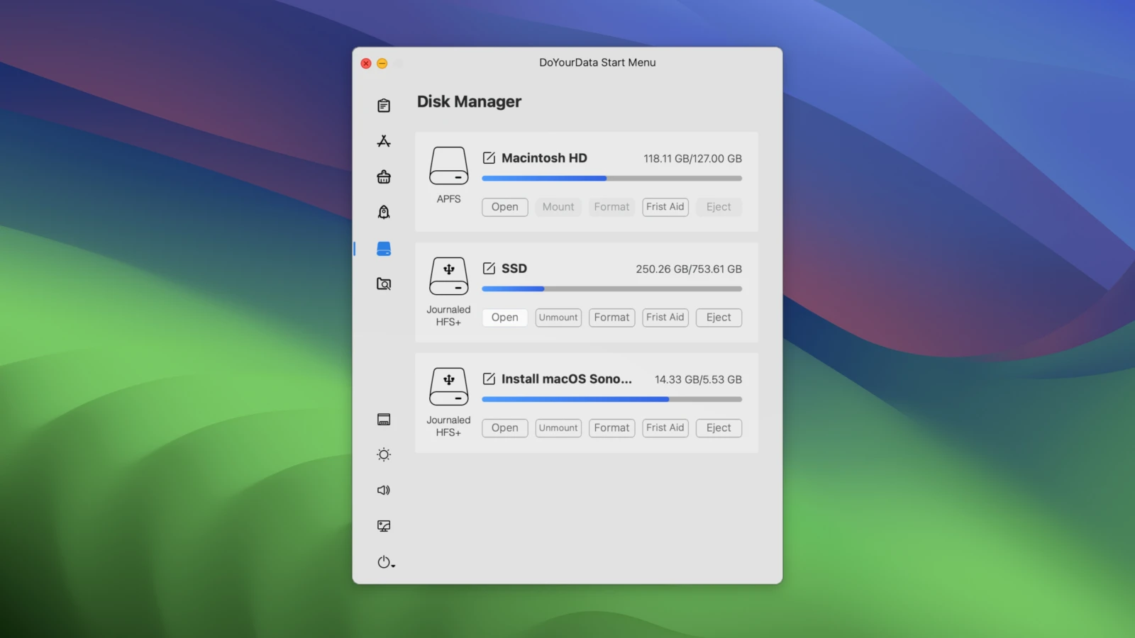 DoYourData Start Menu 截图 3