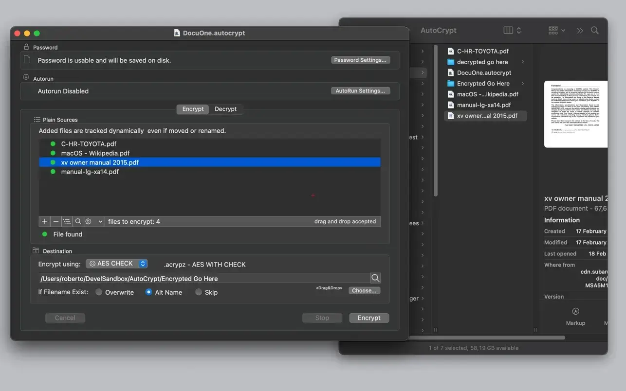 AutoCrypt 截图 1