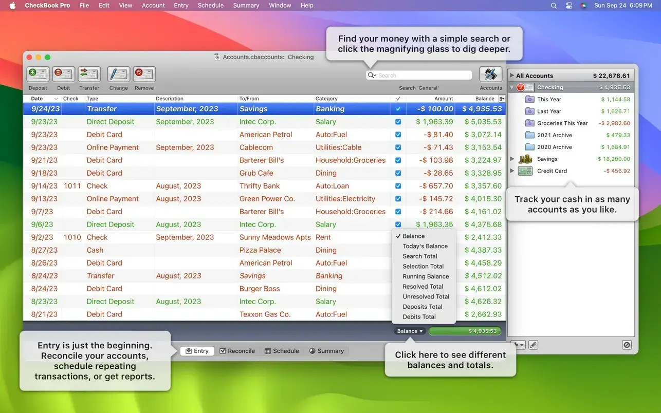CheckBook Pro 截图 1
