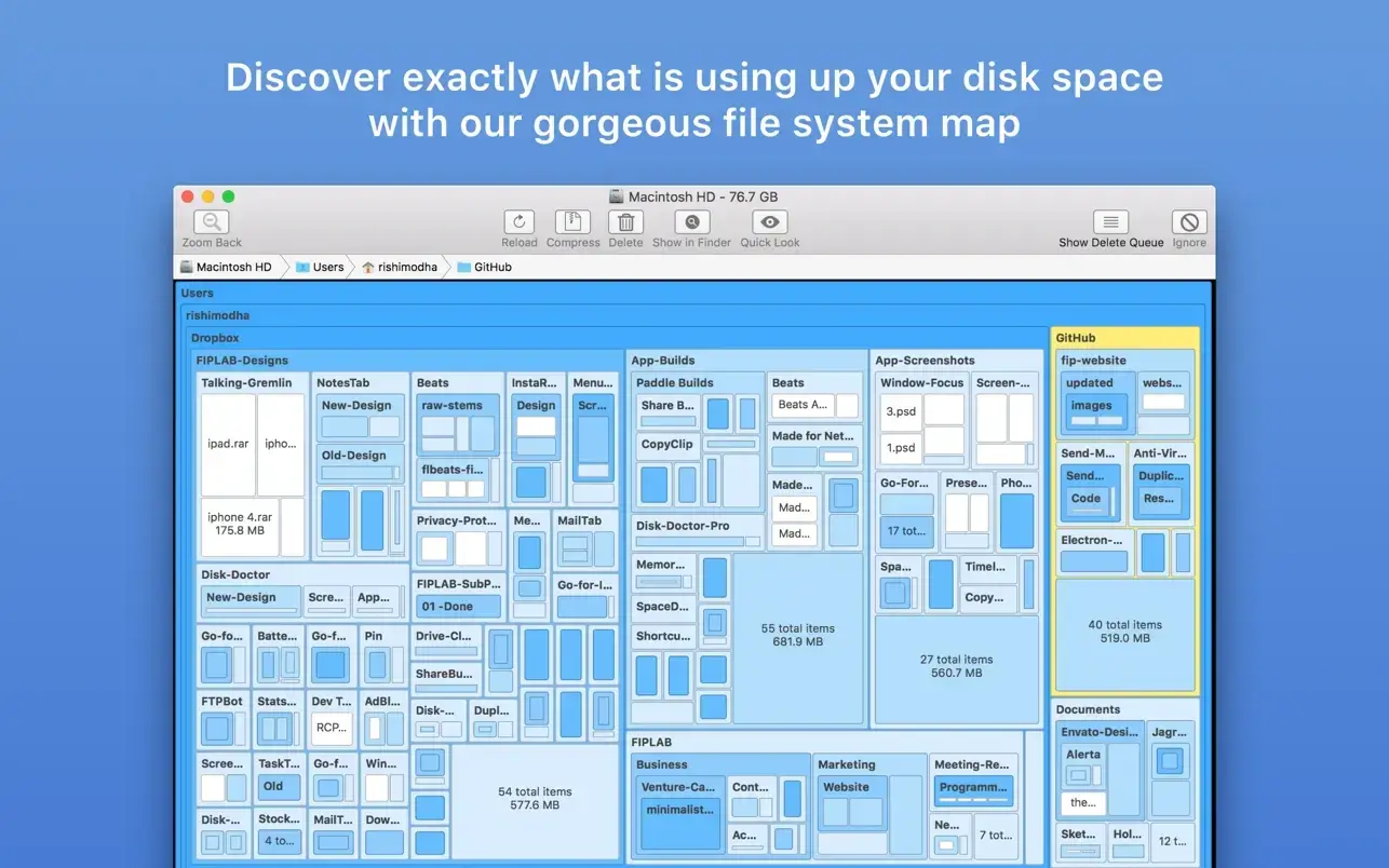 Disk Map: Visualize Disk Usage 截图 1