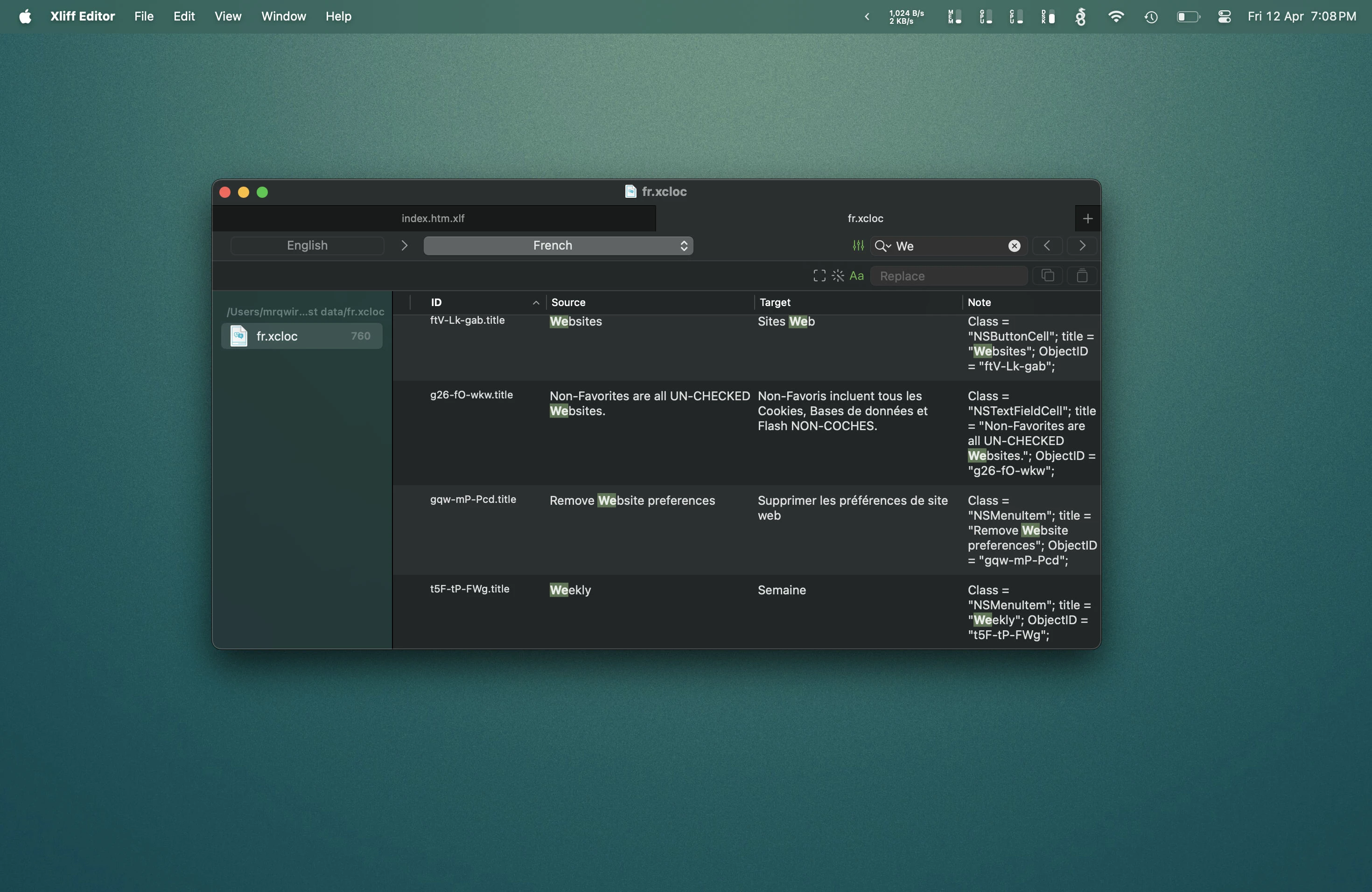 Xliff Editor 截图 1
