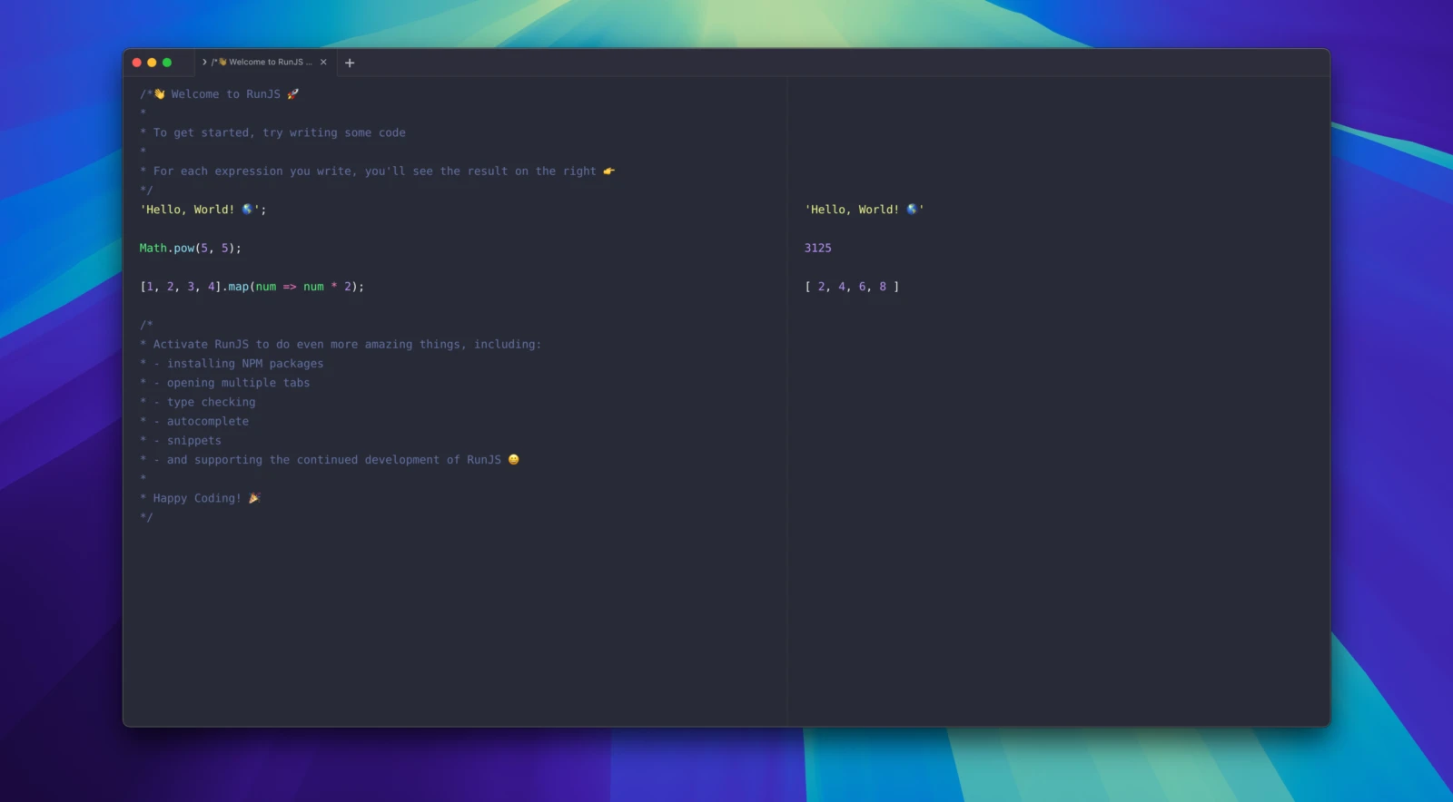 RunJS 截图 1