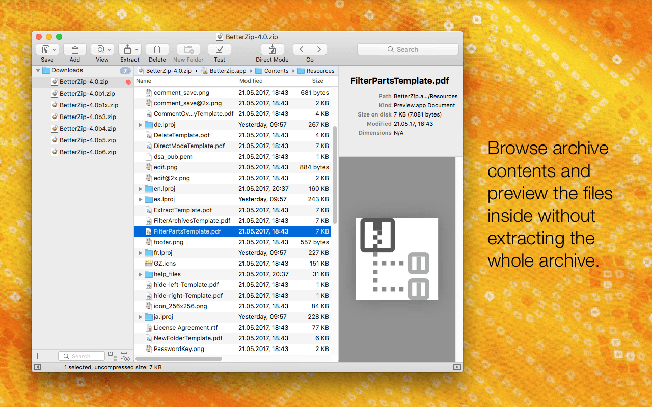 BetterZip 截图 1