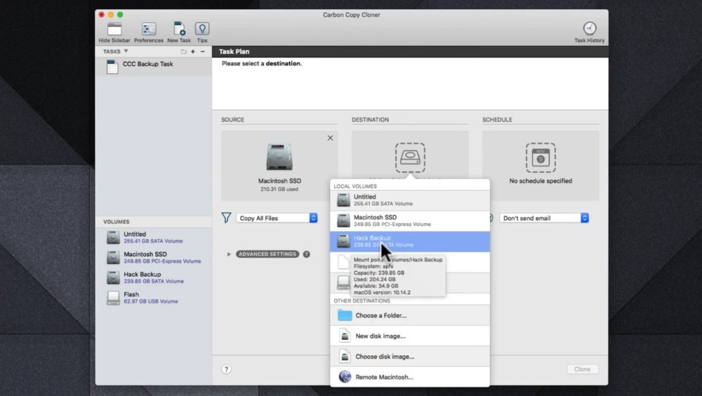 Carbon Copy Cloner 截图 3