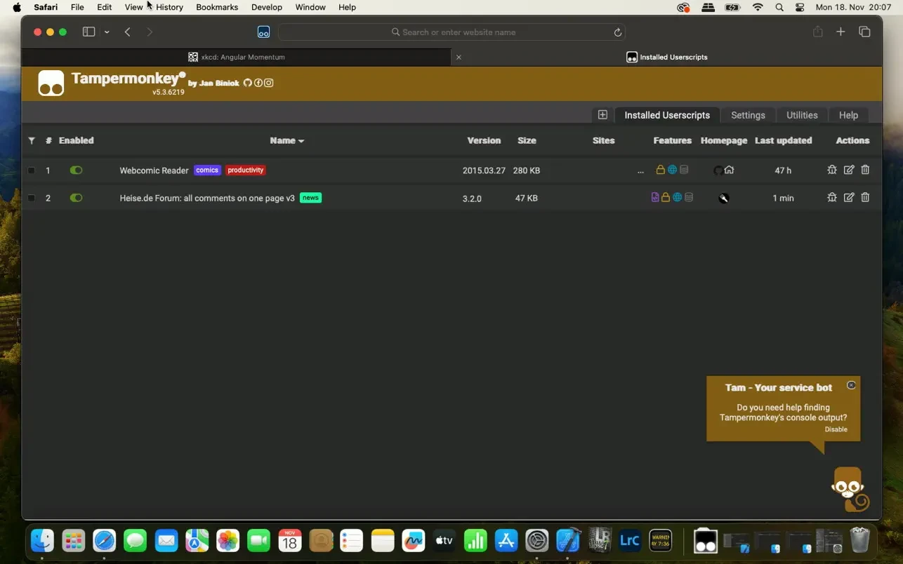 Tampermonkey for Safari 截图 2