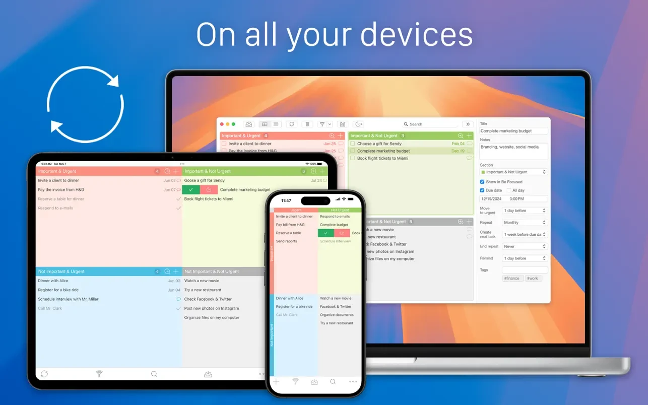 Focus Matrix – Task Manager 截图 5