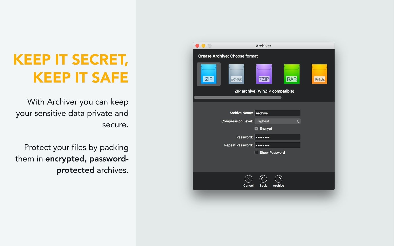 Archiver（以前的 Rucksack） 截图 1