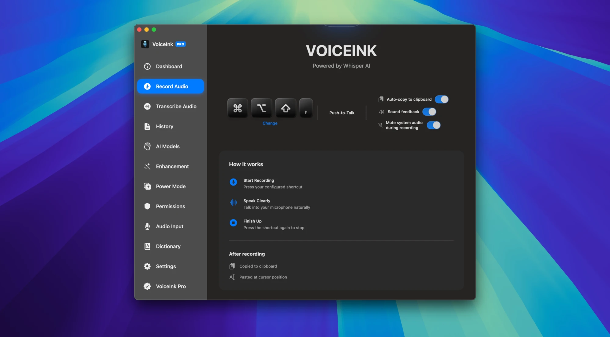 VoiceInk 截图 1