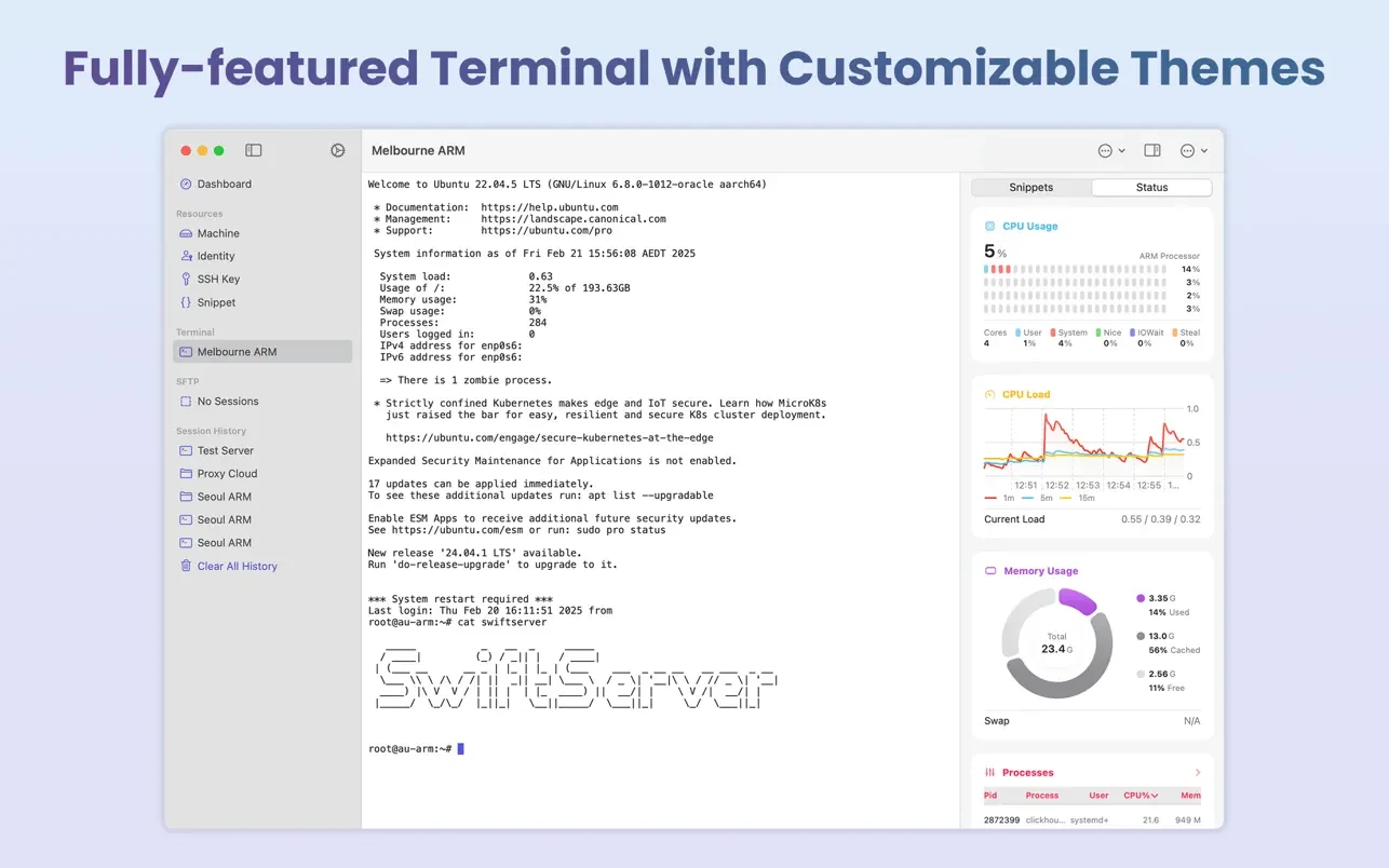 SwiftServer - Monitoring & SSH 截图 4