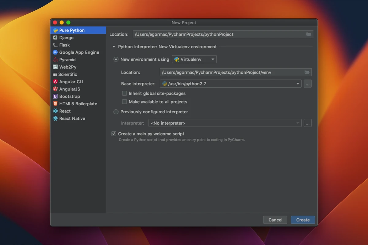 PyCharm 截图 3