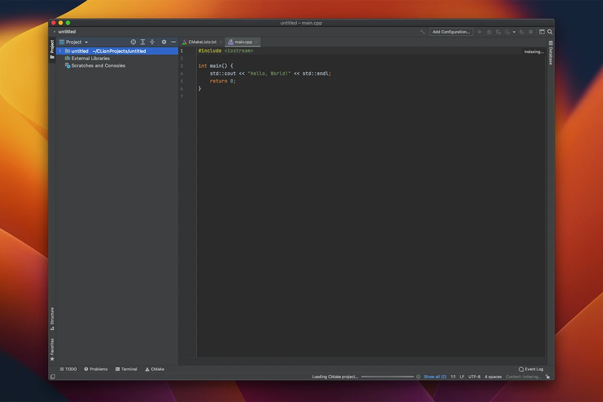 CLion 截图 2