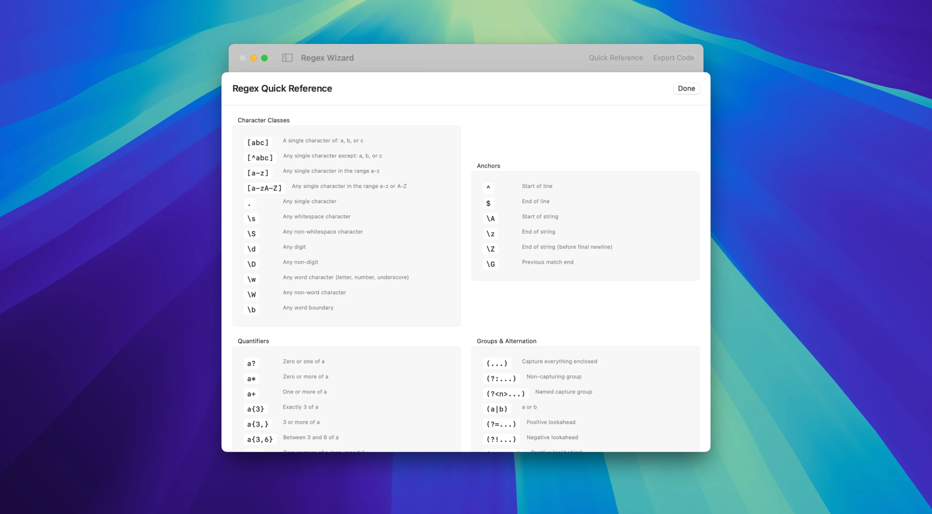 RegEx Wizard 截图 4