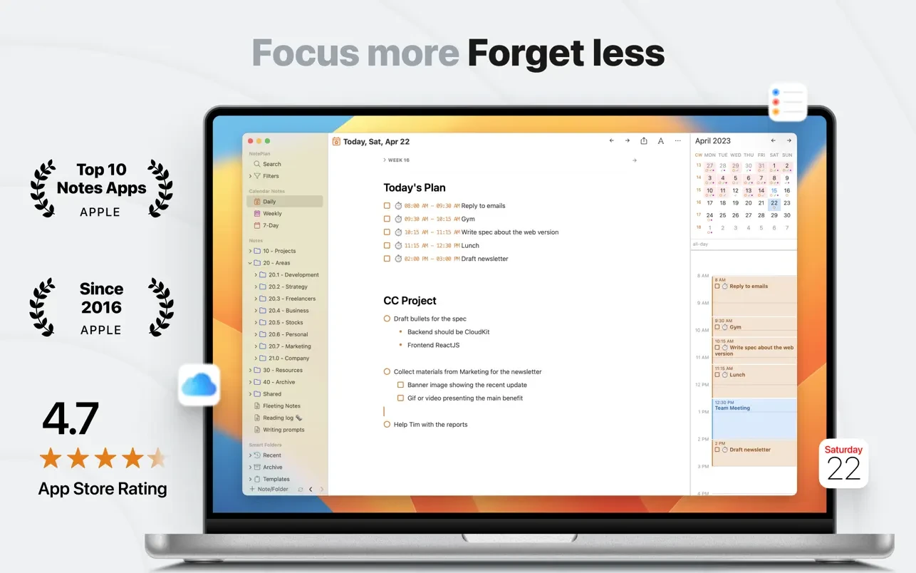 NotePlan - To-Do List & Notes 截图 1