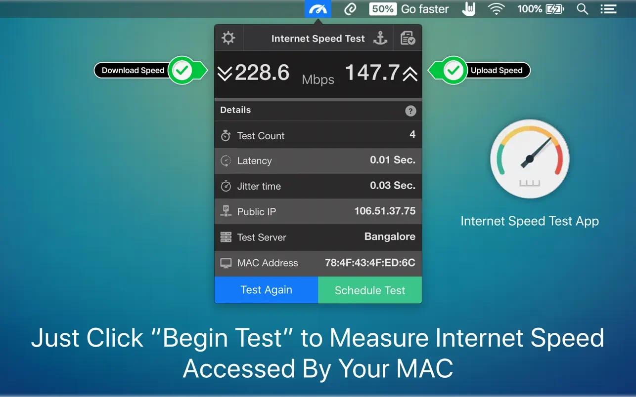 Internet Speed Test: Speedio 截图 2