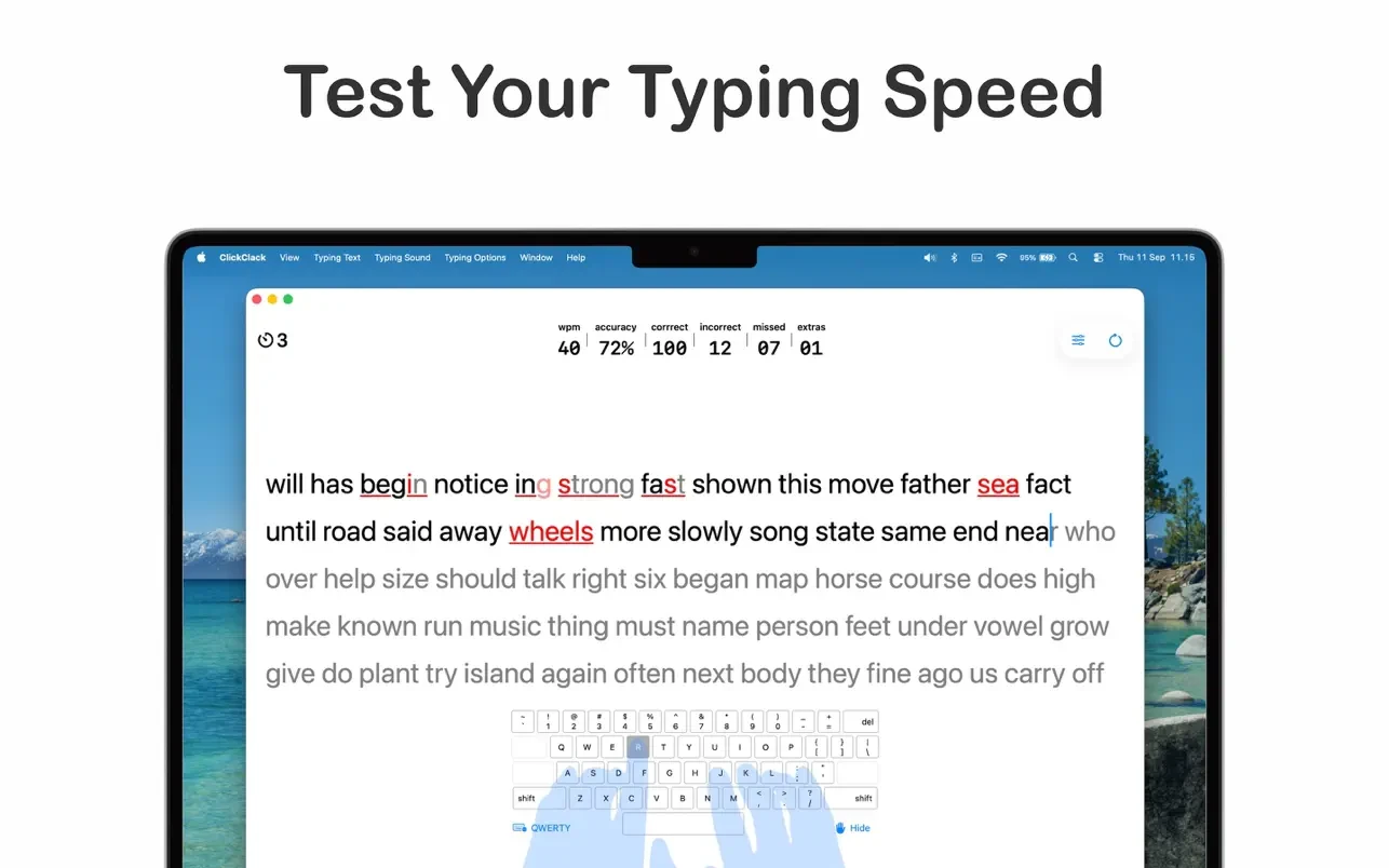 ClickClack - Typing Trainer 截图 1