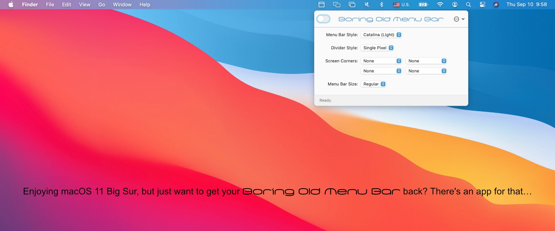 Boring Old Menu Bar 截图 1