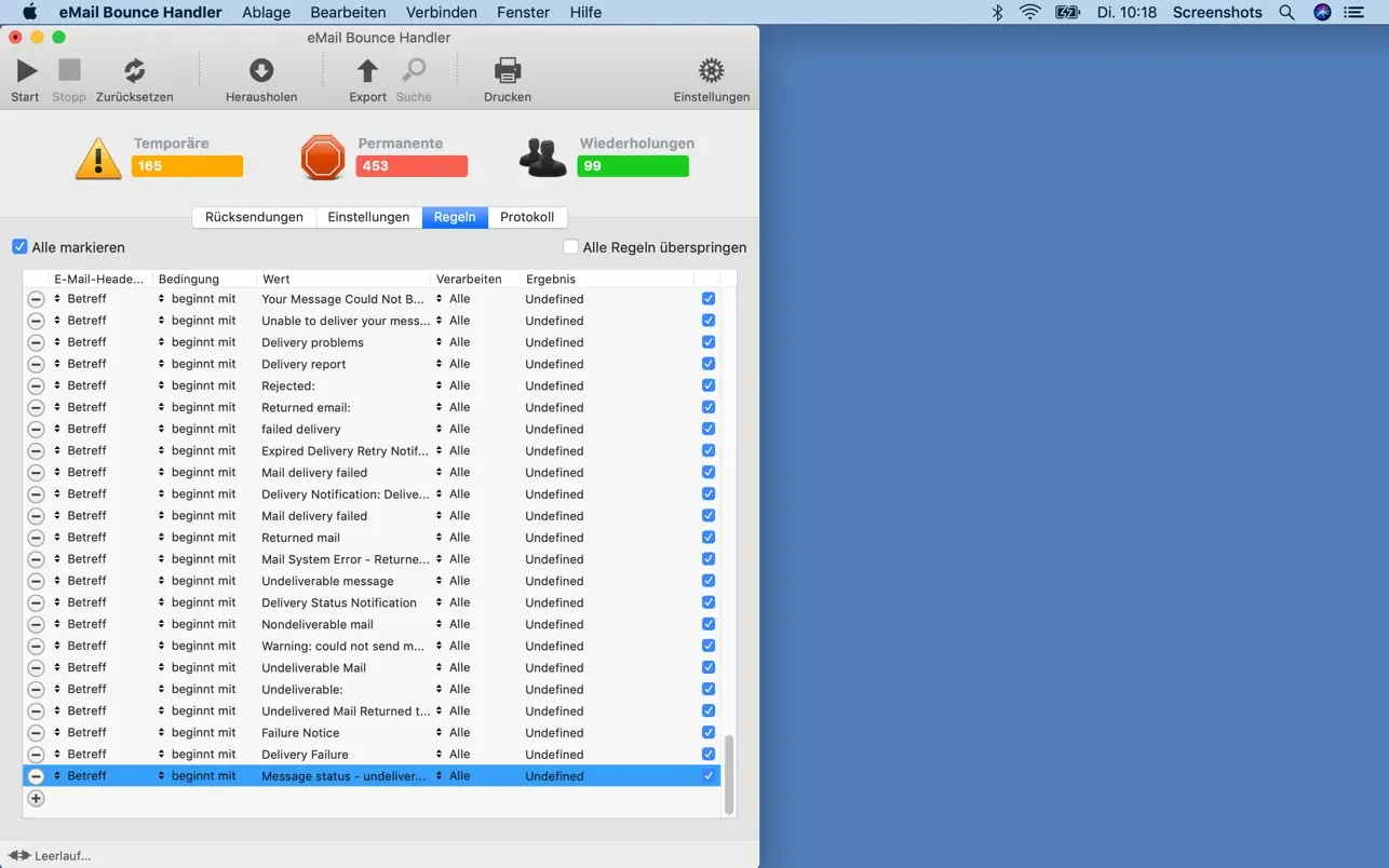 eMail Bounce Handler 截图 3