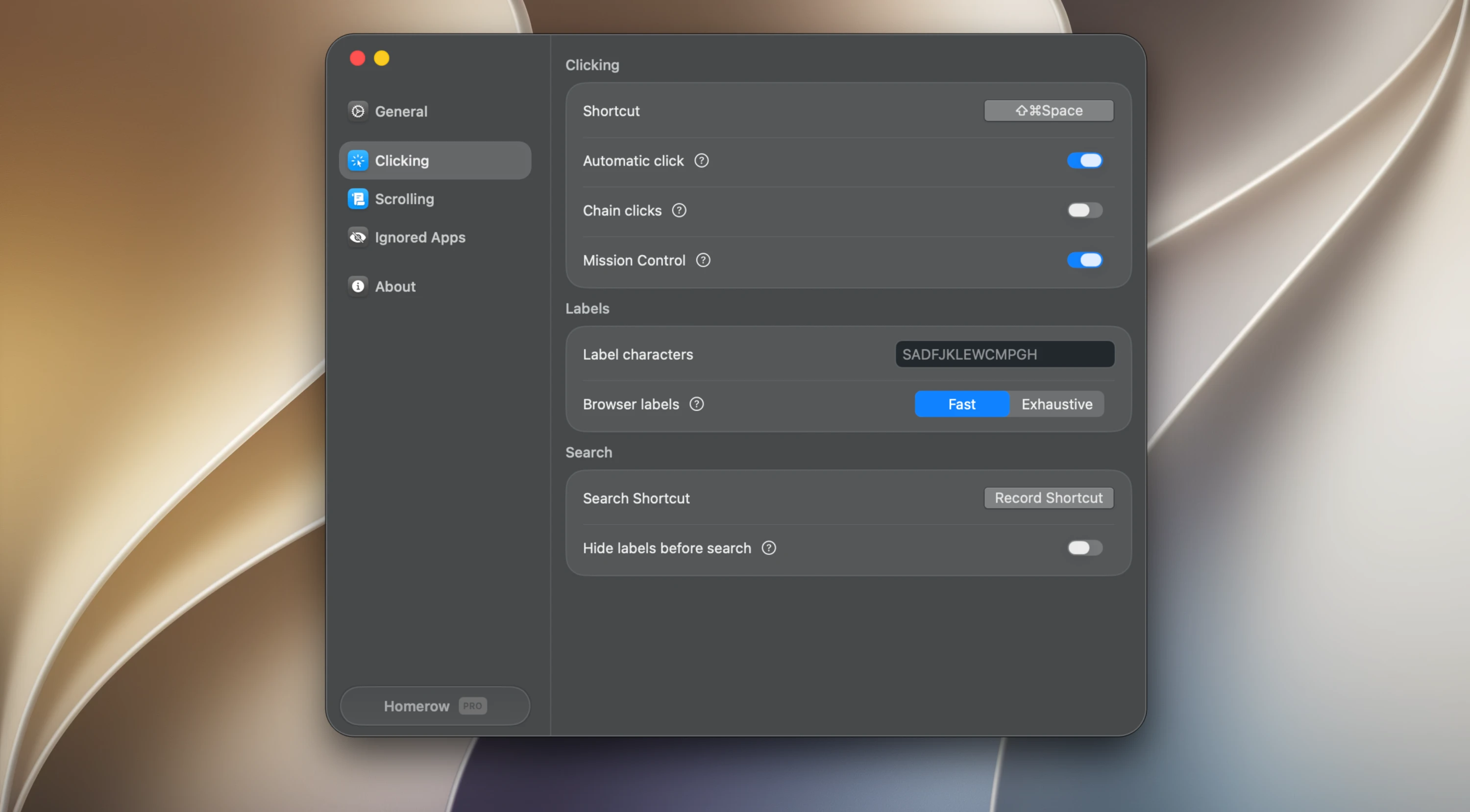 Homerow screenshot 3