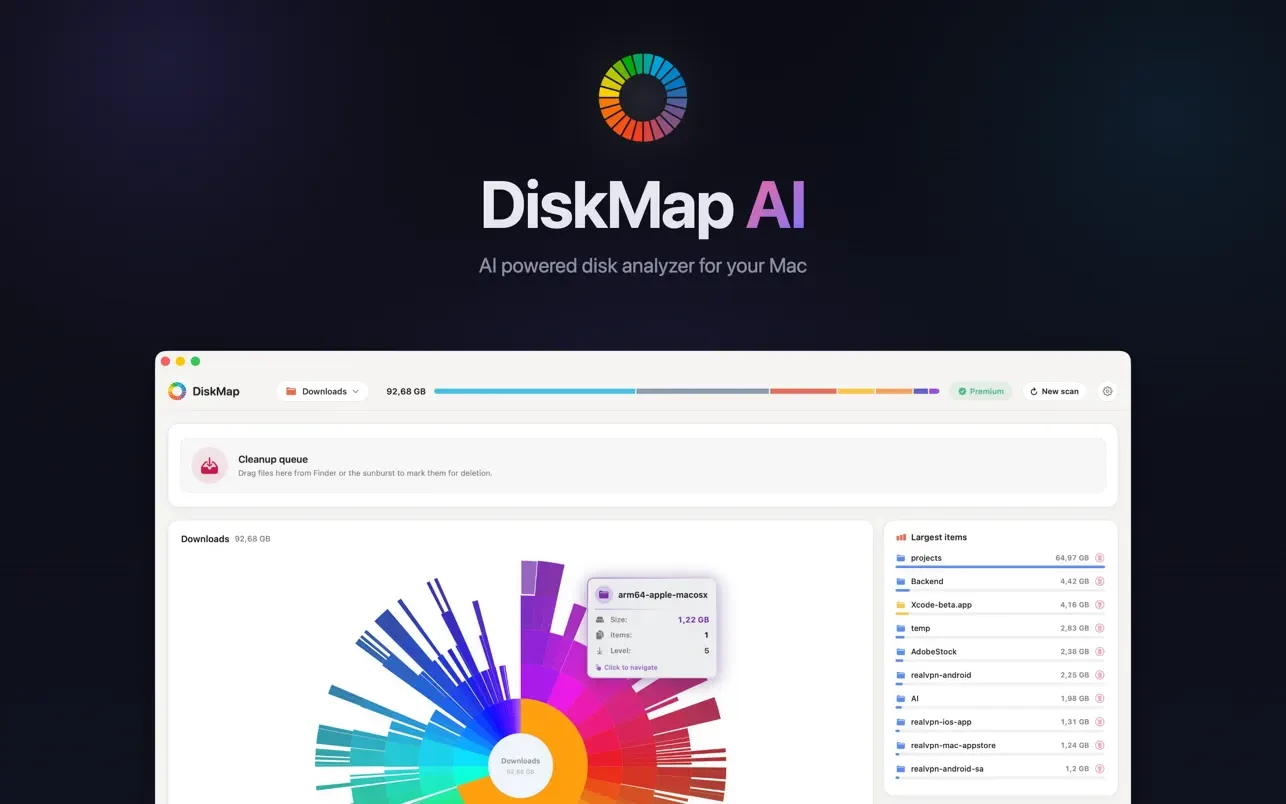 DiskMap Al: Find Large Files screenshot 1