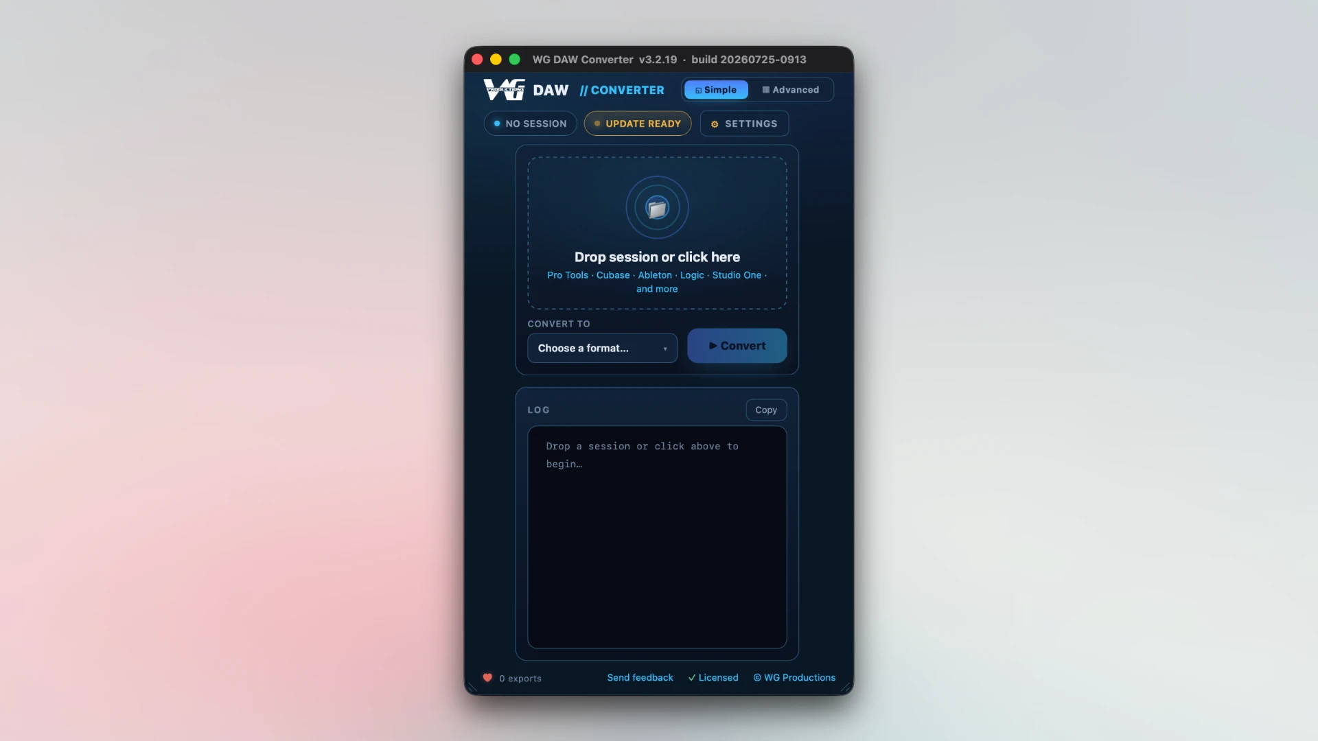 WG DAW Converter screenshot 2