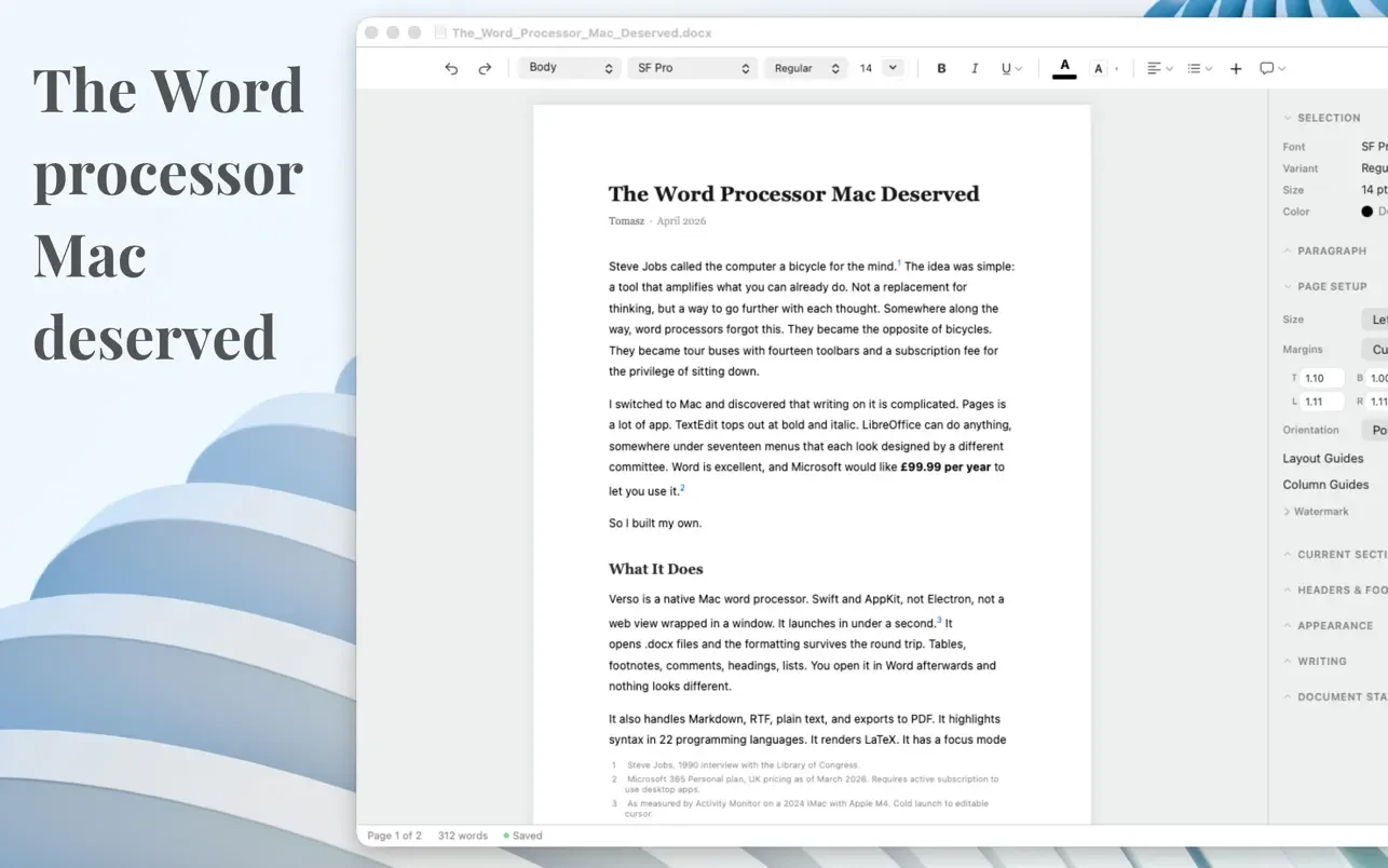 Verso Writer screenshot 1