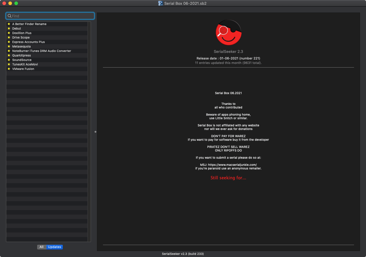 Serial Box & Serial Seeker 截图 1