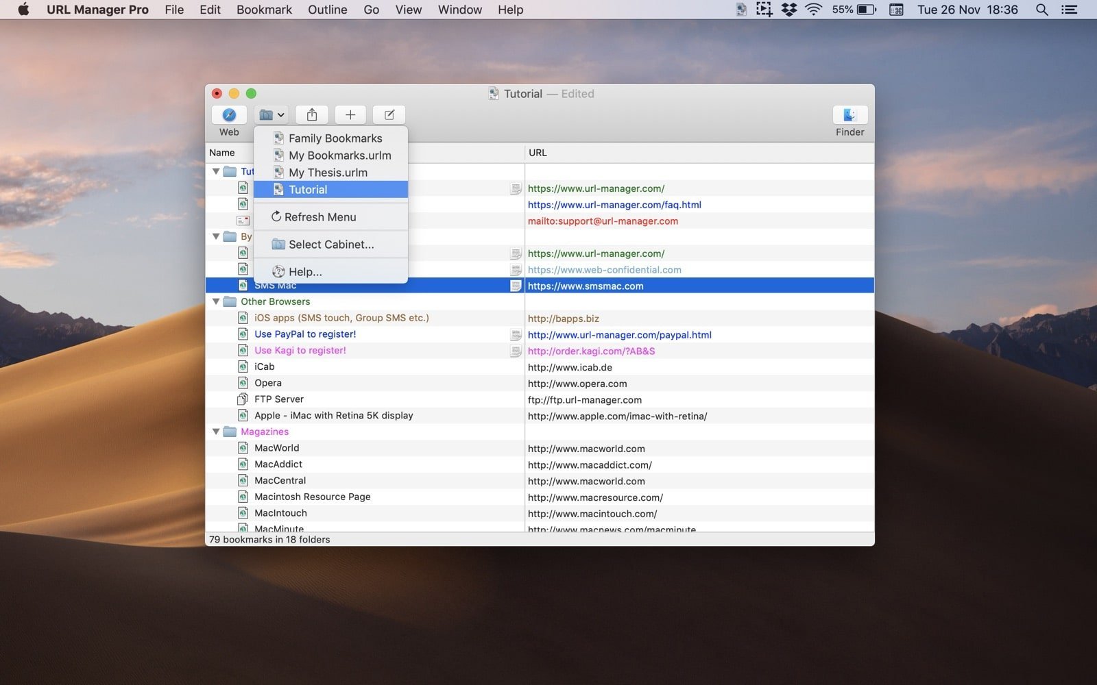 URL Manager Pro 截图 1