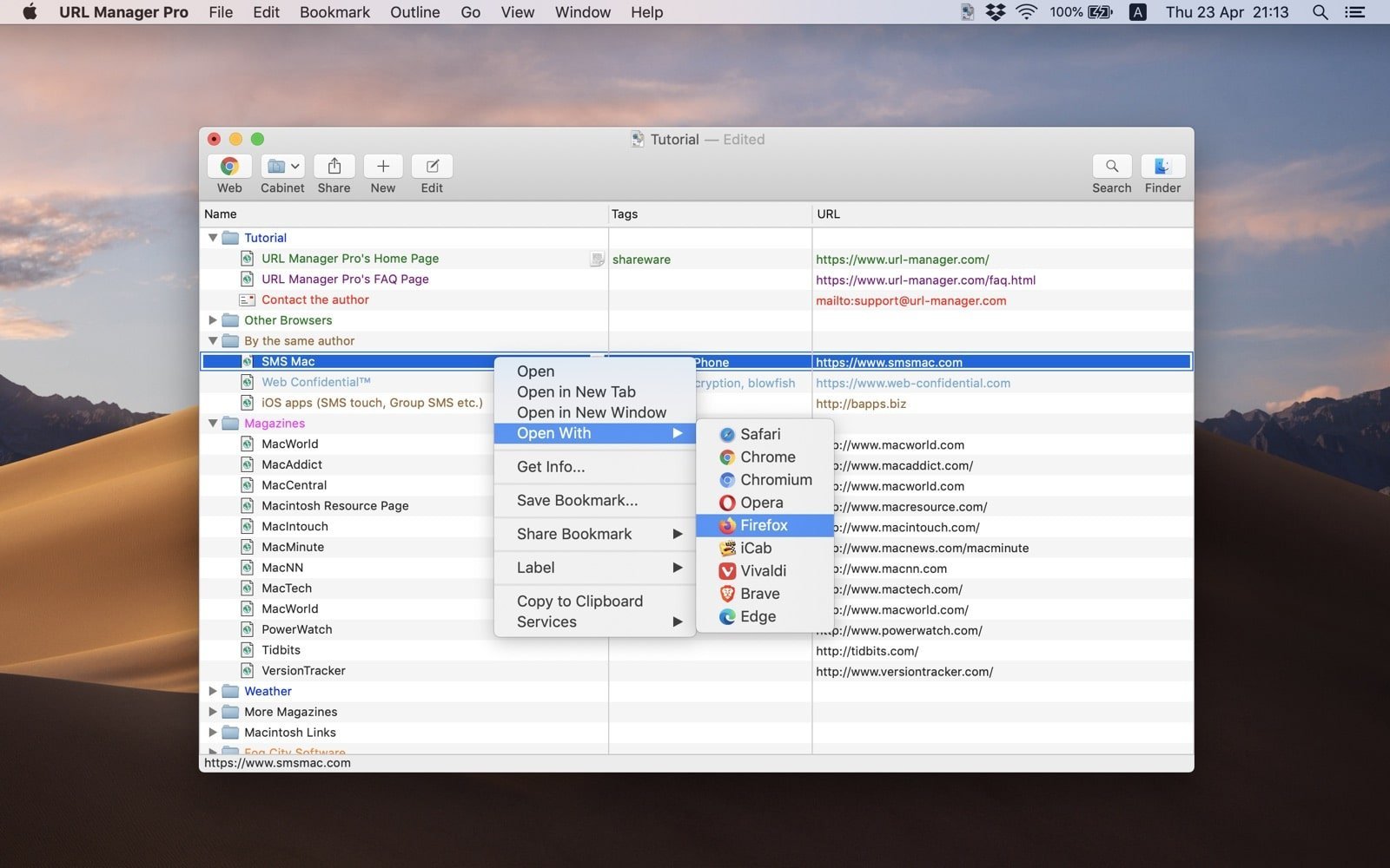 URL Manager Pro 截图 2