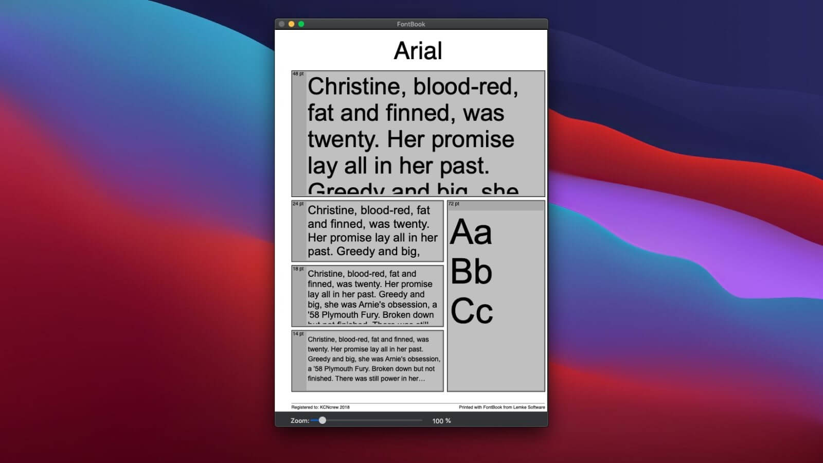 FontBook 截图 1