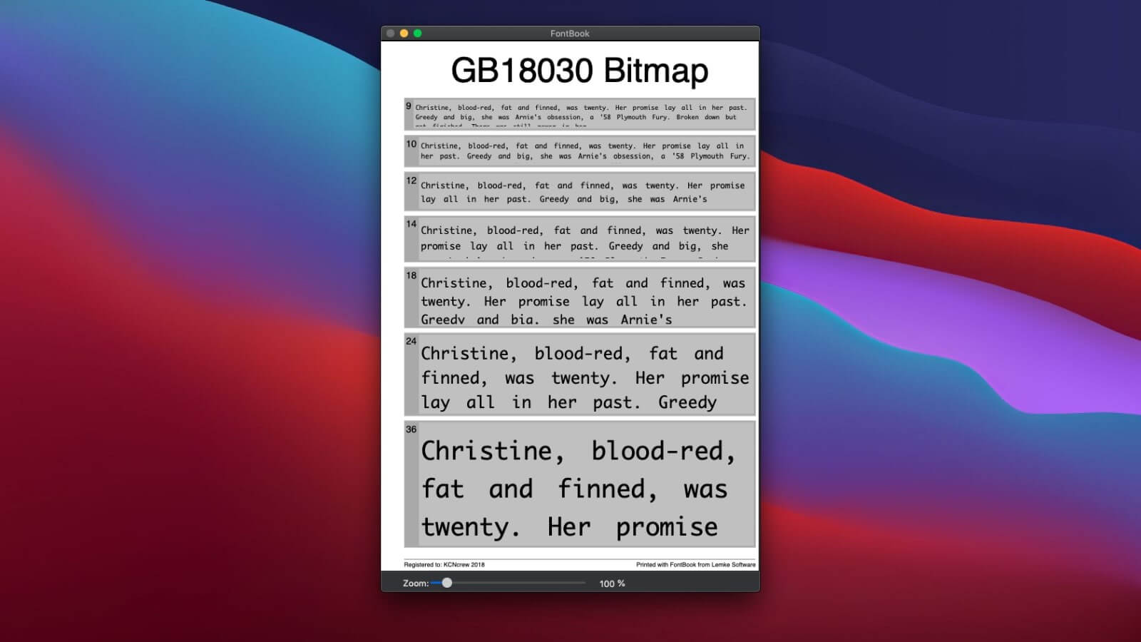 FontBook 截图 3